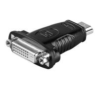 Wentronic A 323 (HDMI 19pin M/DVI-D 24+1pin F) - Adaptador para cable (19 HDMI M, DVI-D (24+1) F, Macho/hembra)