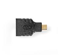 Adaptador HDMI Nedis CVGB34907BK Micro HDMI Hembra a HDMI Hembra Chapado Oro