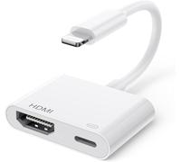 Adaptador HDMI para iPhone [Certificado Apple MFi] 1080P Lightning HDMI AV Digital Adaptador, iPhone HD-MI para TV/Proyector/Monitor/iPad/iPhone14-11 XS,Compatible con todos los iOS