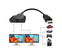 Adaptador HDMI Splitter 1 Entrada 2 Salidas, 1080p HDMI Macho a Doble Hembra Duplicador Divisor Cable para HDTV HD LED Monitor LCD y Proyectores Soporta Dos Televisores al Mismo Tiempo