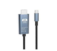 Adaptador HDMI USB tipo C MHL, cable trenzado 4K HD, convertidor de video HDTV for proyector, monitor y TV, compatible con HP, portátiles y MacBook.(2m 4K 60HZ)