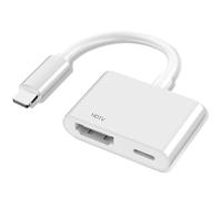 Adaptador HDTV para Phone【Apple MFi Certified】 L1ghtning to HDTV, A-daptador H-DTV Cable 1080P Adaptador de Sincronización de Audio y Vídeo AV Digital para TV/Monitor Compatible con Phone 15/14