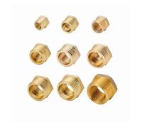 Adaptador hembra con boquilla hexagonal, Adaptador macho-hembra con casquillo hexagonal reductor BSP de latón for combustible, agua, gasóleo y varios tamaños(1/2F to 1inch M)