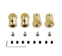 Adaptador hexadecimal de 4 Piezas de 5 mm a 12 mm Compatible con C14 C24 C34 C44 B14 B24 B16 B36 D12 MN D91 96 99S Accesorios de actualización de Piezas de automóviles RC para Varios Modelos RC(1set)