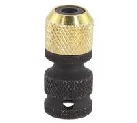 Adaptador hexagonal de 1/2 pulgada a 1/4 pulgadas para llave de vaso, convertidor de enchufe, cabezal de conversión telescópico con diseño de liberación rápida, cromo-vanadio (B)