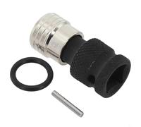 Adaptador hexagonal de 1/2 pulgada a 1/4 pulgadas para llave de vaso, convertidor de enchufe, cabezal de conversión telescópico con diseño de liberación rápida, cromo-vanadio (A)