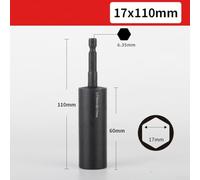 Adaptador hexagonal de 110 mm de profundidad para destornilladores y aplicaciones de taladro (60 mm H17)