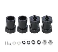 Adaptador hexagonal de rueda de aluminio RC piezas mejoradas para Tamiya CW-01 Lunch Box RC Car (negro)
