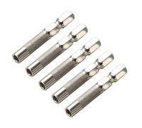 Adaptador hexagonal de vástago de vaso de 5 unidades de 1/4 pulgadas a 4 mm para precisión y conversión de destornillador de acero