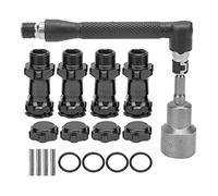 Adaptador hexagonal para coche con control remoto, adaptador hexagonal de 17 mm para extensión de coche con controlador RC 1/8 a juego de llaves de vaso de 29 mm y 17 mm(negro)