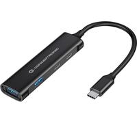 Adaptador Hub USB-C 4-EN-1 - (2x USB-C + 2x USB-A) - CONCEPTRONIC