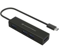 Adaptador Hub USB-C 4 EN 1 - 4x USB 3.0 (Negro) - CONCEPTRONIC