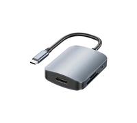 Adaptador Hub USB C 6 en 1 Tipo 3.0 A Compatible con para Tarjeta SD TF PD Cargador Rápido Divisor Estaciones de Acoplamiento HUB