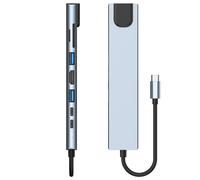 Adaptador Hub USB C 8 en 1 HDMI Ethernet 3 x Lector de Tarjetas USB 3.0 Tarjeta SD/Micro SD Alimentación para MacBook Pro IMac