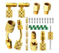 Adaptador HVAC R410A - Kit de conector de CA de 34 piezas, accesorios de refrigeración multiusos, adaptador de aire acondicionado dividido de alta resistencia, accesorios duraderos | Conjunto portátil