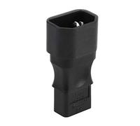 Adaptador IEC 320 Toma De 3 Clavijas, C14 A Clavija Cloverleaf Adaptador De Corriente C9, 29x56x21 Mm