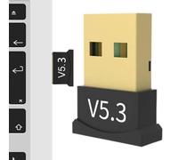 Adaptador inalámbrico 5.3 para PC - Transceptor USB | Transmisor receptor inalámbrico | ABS negro, rango de frecuencia 24 GHz, DC5V | Compatible con Win7 a Win11, no requiere controlador