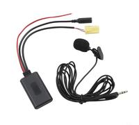 Adaptador inalámbrico auxiliar de audio con micrófono para Fiat para 500 se adapta a 451 reemplazo directo para puerto de audio de fábrica