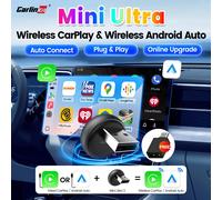 Adaptador Inalámbrico CarlinKit 5.0 Mini Ultra 3 CarPlay Android Auto 2026, WiFi 2.4G y 5.8GHz, BLE, Actualización OTA, para Autos con Sistema OEM, Plug and Play Mini Ultra 3
