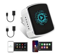 Adaptador inalámbrico CarPlay 2 en 1, adaptador inalámbrico CarPlay con cable a inalámbrico, Plug & Play, USB A/C Mini&Stable USB Android Auto Adapter con Wired CarPlay para iOS 10+/Android 11+