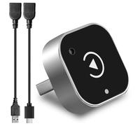 Adaptador inalámbrico CarPlay 2 en 1 CarPlay Wireless adaptador con cable a inalámbrico, Plug & Play, USB/Type-C Mini y estable USB Android AutoAdapter para iOS 10+/Android 11+ coches con cable