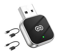 Adaptador Inalámbrico CarPlay 2 en 1 para CarPlay y Android Auto, Doble Interfaz USB-C/A Plug and Play, Compatible con iOS 10+/Android 11+ y Vehículos con CarPlay