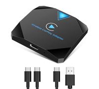 Carplay Inalámbrico-【2024】 Adaptador Inalámbrico Carplay con iPhone 5 o Posterior e iOS 10+, Dongle CarPlay Automático Plug & Play Convierte Cableado a Inalámbrico para Autos con 2 Cables USB-C