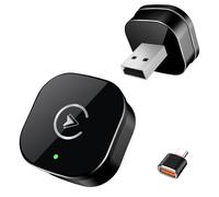 Adaptador inalámbrico CarPlay 2025, diseño mini USB para coches con CarPlay con cable, conexión rápida, WiFi de 5.8 GHz, sin demora, compatible con iOS 10+ y iPhone 6+, USB/tipo C, accesorios de coche