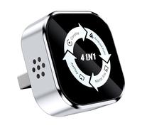 Adaptador inalámbrico CarPlay 4 en 1 - Cable a inalámbrico para coche CarPlay & Android Auto, con MirrorLink y AirPlay MirrorLink & AirPlay, compatible con iPhone y Android (blanco plateado)