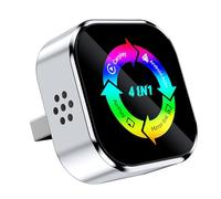 Adaptador inalámbrico CarPlay 4 en 1 - Cable a inalámbrico para coche CarPlay & Android Auto, con MirrorLink y AirPlay MirrorLink & AirPlay, compatible con iPhone y Android (plata)