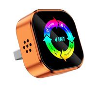 Adaptador inalámbrico CarPlay 4 en 1 - De cable a inalámbrico para CarPlay y Android Auto, con MirrorLink y AirPlay, compatible con iPhone y Android (Naranja)