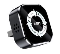 Adaptador inalámbrico CarPlay 4 en 1 - De cable a inalámbrico para CarPlay y Android Auto, con MirrorLink y AirPlay, compatible con iPhone y Android (Negro-Blanco)