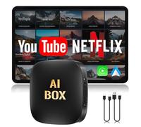 Adaptador inalámbrico CarPlay, actualización 2025 con tarjeta Netflix/YouTube/TF Plug & Play Dongle | Adaptador inalámbrico para iPhone y Android Auto | Compatible con CarPlay para automóviles |
