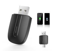 Adaptador Inalámbrico CarPlay & Android Auto, Convierte Cableado en Inalámbrico, USB C/A Plug and Play, Compatible con iOS 10+ y Android 11+, para Automóviles con CarPaly y AndroidAuto con Cable