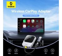 Adaptador Inalámbrico CarPlay Baseus, Caja Inteligente CarPlay, Conexión de CarPlay con Cable a Inalámbrico, Plug&Play, Conexión Bluetooth y WiFi para Auto Baseus Carplay Box