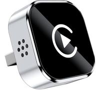 Adaptador Inalámbrico CarPlay Coche para Dodge Charger SXT GT R T Scat Pack SRT Hellcat, Adaptador Inalámbrico CarPlay 2 en 1, Conexión Automática Rápida,B Silver