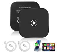 Adaptador inalámbrico Carplay para iOS - Control automático 5 GHz - Dongle con cable plug - Pre-Check compatibilidad | iOS 12+/Android 11+