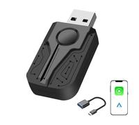 Adaptador inalámbrico CarPlay para iPhone 2 en 1 Apple CarPlay y Android Auto adaptador inalámbrico, Plug & Play, conexión rápida, compatible con coches de 2016 y iPhone