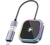 Adaptador Inalámbrico CarPlay para Rolls Royce Wraith 2020-2025 2026, CarPlay Dongle Convierte Cable Inalámbrico, 2 en 1 Plug and Play