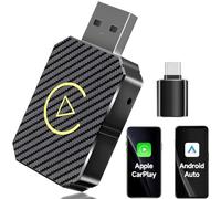 Adaptador Inalámbrico Carplay y Android Auto, Adaptador Carplay Inalámbrico Compatible con iOS 10+/Android 11+, USB C Plug and Play para Coches Después de 2016