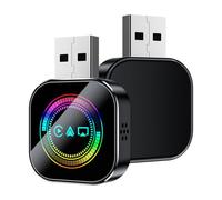 Adaptador Inalámbrico De Coche - Dispositivo Plug And Play 3 En 1, Reproducción De Audio Video Con Espejo De Pantalla, Diseño Compacto, Instalación Fácil | Conectividad De Alta Velocidad Para Coches