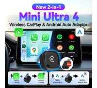 Adaptador Inalámbrico Original 5.0 Mini Ultra 4, CarPlay Inalámbrico, Android Auto, Plug & Play, WiFi, Bluetooth, Conexión Automática, Actualización OTA Mini Ultra 4 Brands Genuine