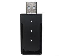 Adaptador inalámbrico para CarPlay y Auto AI Box con control de voz inteligente, dongle USB compacto para vehículos en negro, azul, morado (negro)