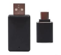 Adaptador inalámbrico para CARPLAY y para ANDROID, convertidor 2 en 1 con cable a inalámbrico con BT 5.0, dongle USB compacto para vehículos con unidades principales de fábrica, negro (adaptador)