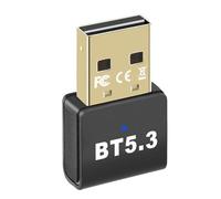 Adaptador inalámbrico para PC de escritorio, receptor de dongle inalámbrico | 5.3 Adaptador inalámbrico de escritorio,Plug and Play, el receptor USB y el transmisor admite la transmisión de audio de a