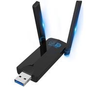Adaptador inalámbrico USB 3.0 WiFi para PC de computadora, AC 1300Mbps USB WiFi de doble banda adaptador de red para PC con 400Mbps/2.4G 867Mbps/5G, antenas dobles de 5Dbi, dongle inalámbrico WiFi
