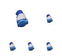 Adaptador Industrial IP44 2P+T, con Conector Macho a Schuko, Ideal para conectar Equipos eléctricos en entornos industriales y Exteriores. (Paquete de 5)