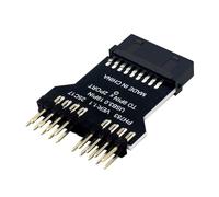 Adaptador interno USB 3.0 de 19 pines/20 pines a doble USB 2.0 de 9 pines para la ampliación del cabezal de la placa base y el control de color