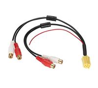 Adaptador ISO de 6 Pines, Qiilu Popular Mini 6 Pin ISO Adaptador Aux línea de Salida 4 Chinch Kabel 4 RCA Plug para VW Seat Skoda