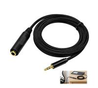 Adaptador Jack 3.5 a 6.35 Hembra TRS, Cable 3.5mm a 6.35mm Audio Estéreo 0,3 m con Conectores Chapados en Oro, Adaptador Minijack a Jack 6,35 para Auriculares Piano Amplificador Equipo HiFi